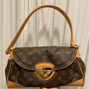 Authentic Beverly MM Monogram Canvas Shoulder Bag